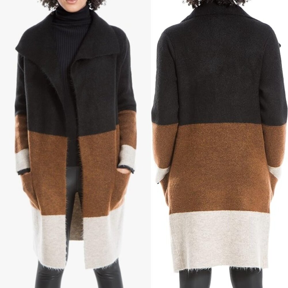 Max Studio Colorblock Open Front Cardigan Size Sm… - image 1